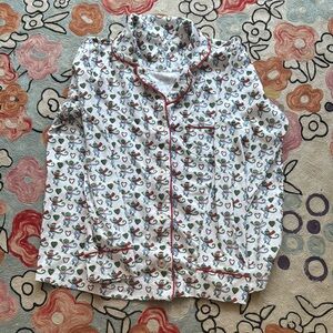 Roller rabbit christmas pjs ONLY THE TOP size small